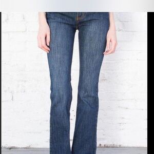 brandy melville low waist boot cut dark wash jeans